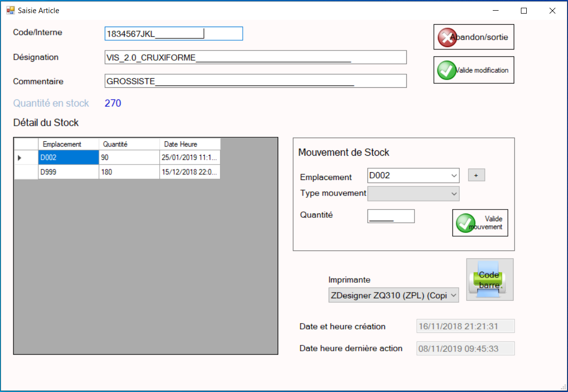 Gestion Stock PME PC